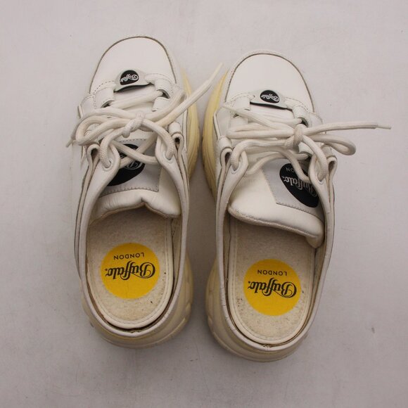 Buffalo London Women’s EU Size39 Classic Platform Mule White Leather Slip On - Picture 9 of 12